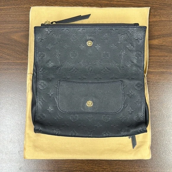 Louis Vuitton Bleu Infini Monogram Empreinte Leather Petillante Clutch - Picture 5 of 15